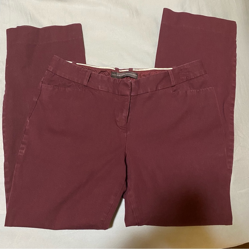 The Limited Deep Red Straight Leg Pants - Picture 2 of 6